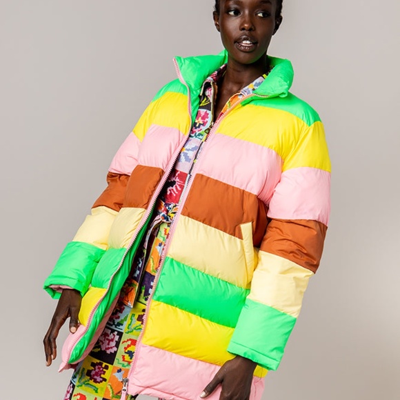 Rachel Antonoff Colorblock Terry Puffer - Picture 4 of 6